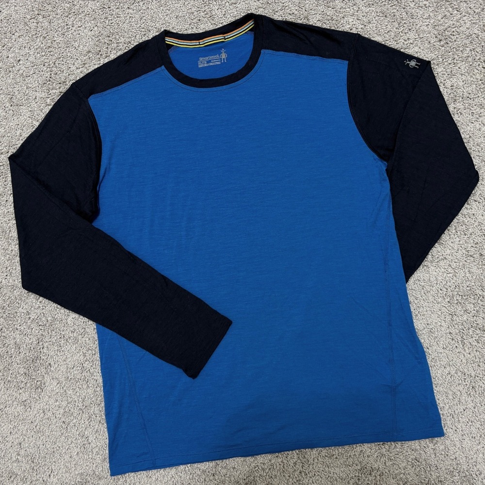 SmartWool T-Shirt Merino Wool Blend Long Sleeve Crew Neck Base Layer Mens XL